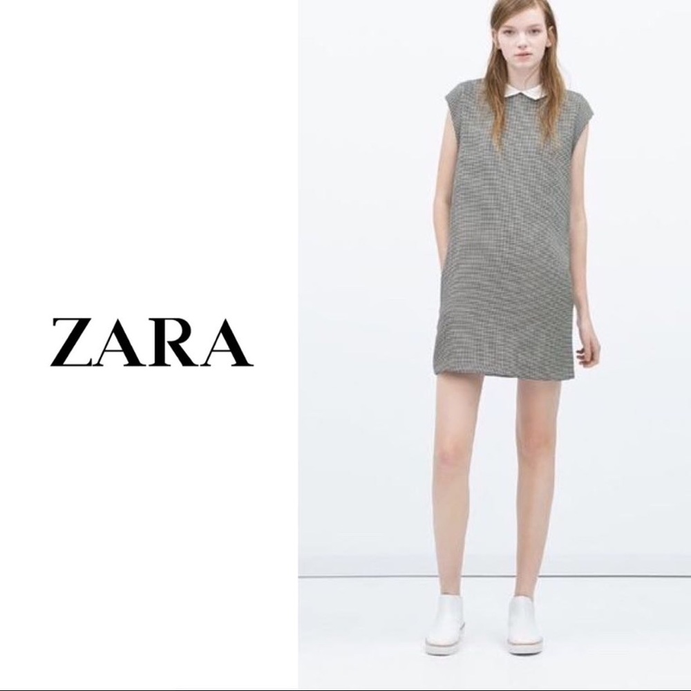Zara Houndstooth Dress Like New